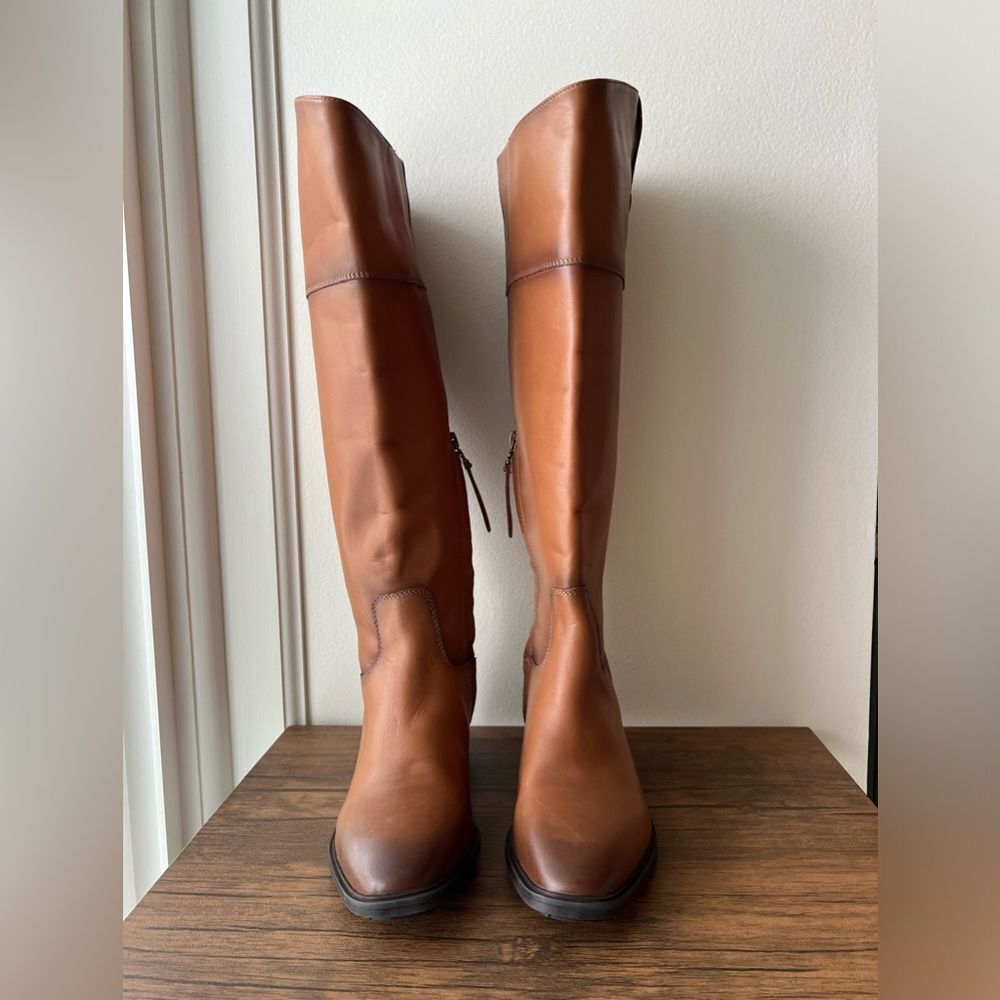 Sam Edelman Over-the-Knee Riding Boots in Cognac Brown - Picture 5 of 6